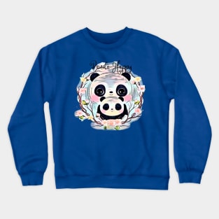 Panda Happy (mom and baby) Crewneck Sweatshirt